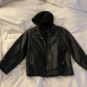 Black Rivet Kids Vegan Leather Jacket